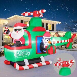 ⚡6FT Christmas Inflatable Candle with Merry Christmas Wishes Outdoor Decoration